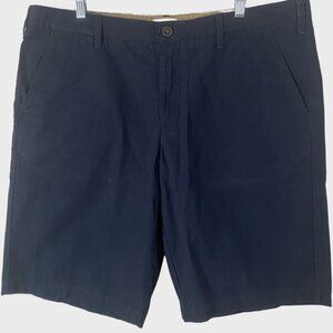 Timberland Relaxed Fit Chino Shorts Men's Size 38 Navy Blue Casual Flat Front